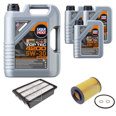 FEBI BILSTEIN Inspektionspaket 8L Liqui Moly Top Tec 4200 5W-30 für Hyundai