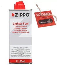 Zippo Benzin 1x 125ml + 1x Docht, Feuerzeugbenzin Benzinfeuerzeug