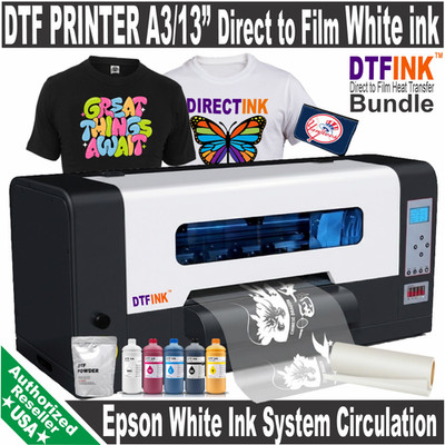 DTF Ink Printer A3 T-Shirt Printing Machine Direct to Film Heat Transfer Bundle