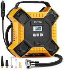 AstroAI Air Compressor Tire Inflator Portable Pump for Car Tires, Yellow 