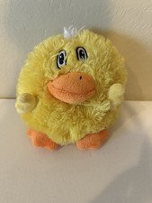 Kids of America Yellow Duck Plush Round Fluffy Stuffed Animal 7  Cute Toy