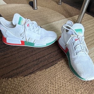 Adidas NMD R1V2 White & Green GOAT Rare Authenticated Men Size 10 Logo 3 Stripe $_57.JPG?set_id=880000500F main image 3