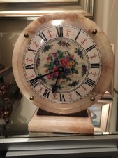 vintage 1940s/50s petite point dial mantel clock converted to quartz movement