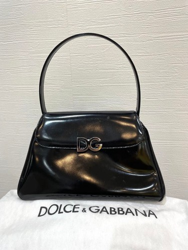 D&G Dolce & Gabbana Handbag, Leather, 7"x11"x4.3" Used, Damaged