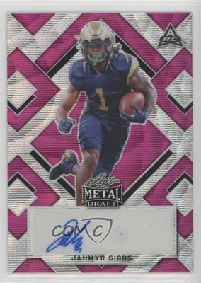 2022 Leaf Metal Draft Pink Wave 4/15 Jahmyr Gibbs #BA-JG1 Auto qf8