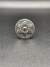 DGS Turkey 925 Silver Filigree Flower Ring. Size M