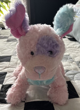 Webkinz Ganz Cotton Candy Puppy Plush HM642 Dog Pink Purple No Code Retired