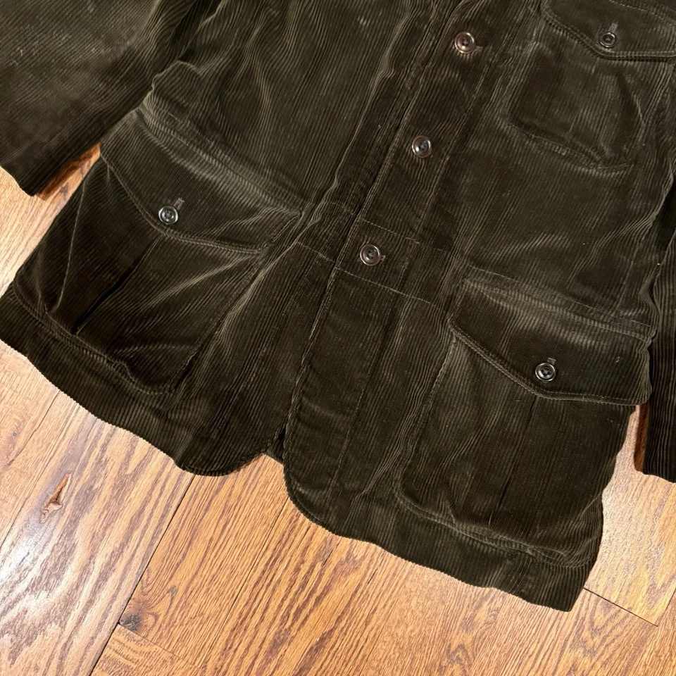 Chaqueta Blazer De Colección J Crew Pana Tareas Granero Para Hombre Grande Verde Oscuro 3 Botones Foto 2 de 4