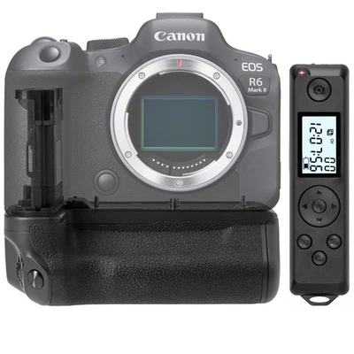AYEX Batteriegriff für Canon EOS R5 R6 R6 Mark II Inkl. Timer-Fernauslöser wie BG-R10