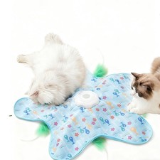 Interactive Cat Toys for Indoor Cats Hide and Seek Toy Automatic Blue