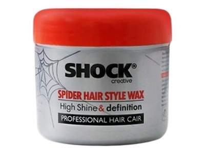 Shock Spider Hair Style Wax (100 ml), High Shine Strong, Hold Hair Styling