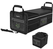Trunk Organizer | 95L (35"x13.8"x11.8") | 26L Ice X-Large Black With Ice Pack
