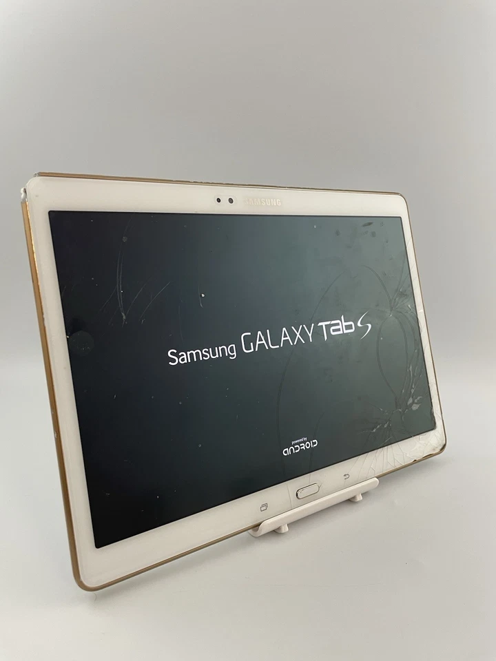 Samsung Galaxy Tab S 10.5 SM-T805 White Unlocked Android Tablet Cracked #i02 - Image 2 of 4