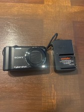 Sony Cyber-shot DSC-H55 14.1MP Digital Camera Black - Bundle w/ Charger 2 Batt