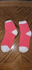 Women's Warm Fuzzy Socks Snuggle Cozy Soft French Knot Bright Pink