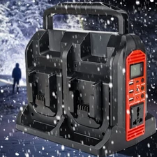 4-Ports Power Inverter for Milwaukee 18V Battery 350W Battery Inverter /USB Port