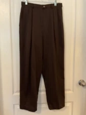 Koret Womens Perfect Fit City Separates Slacks Brown Size 10 Straight Leg