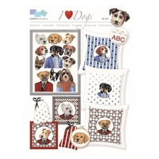 Lindner&acute;s Kreuzstiche NR.87 - I love Dogs - STICKVORLAGE - SAMPLER -CROSS STITCH