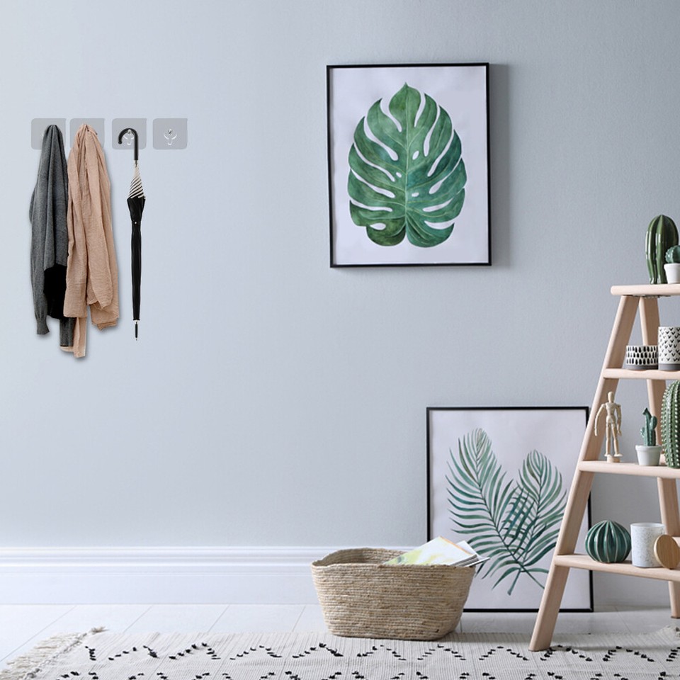 12 PCS No Hole Wall Hook Nail Hangers Picture Hanging System Hardware