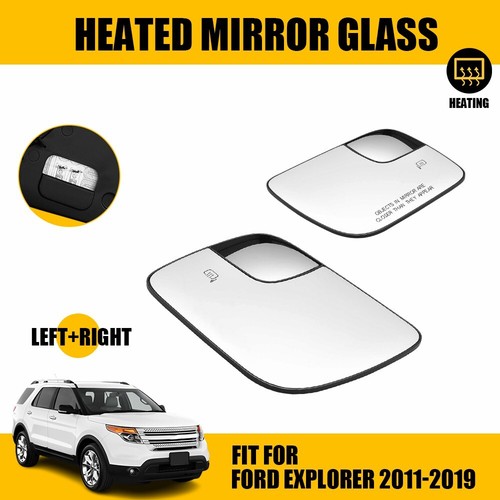Heated Convex Spotter Mirror Glass Left Right Side For Ford Explorer 2011-19 EAH