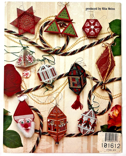 Cross Stitch Patterns Book 16 Bead Embellished Xmas Ornaments Perforated Paper - Picture 2 of 2