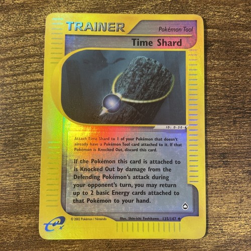 (Reverse Holo) Pokemon TIME SHARD Karte AQUAPOLIS Set 135/147 Trainerfolie