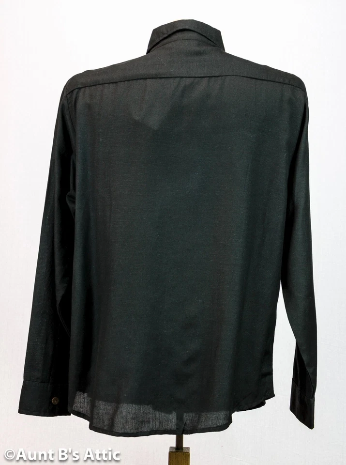 Camisa negra Steampunk victoriana occidental siglo XVIII-XIX algodón/lino para hombre conjunto Foto 2 de 2