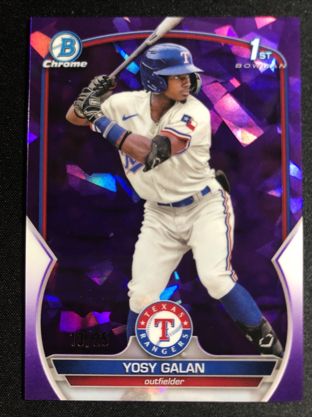 Yosy Galan 2023 Bowman Chrome Sapphire Edition BCP221 1st Purple Refractor #/25