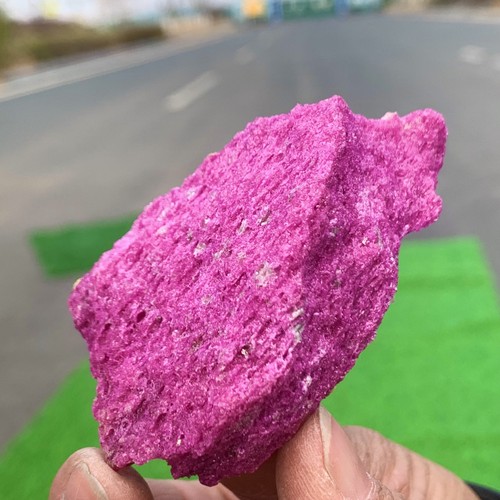 76G Natural Rough Red Corundum and Phlogo Pit Mineral Spirits Ruby Raw Gemstone - Picture 12 of 24