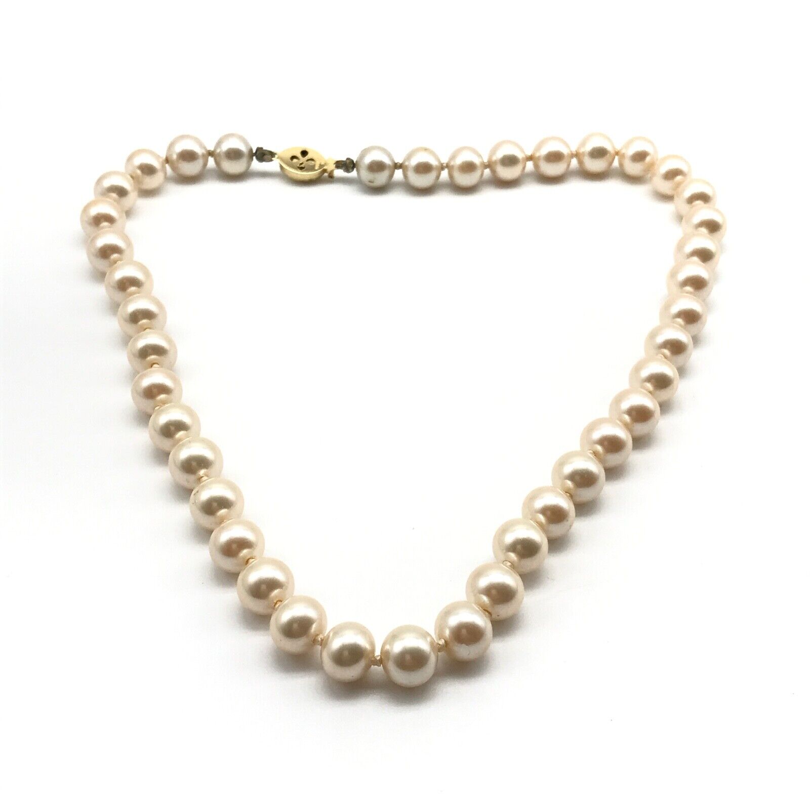 Marvella Signed Vintage Faux Pearl Hand Knotted C… - image 7