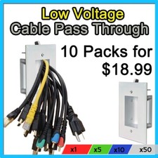 Placa de pared cable de baja tensión paso a través de caja de montaje organizar cables