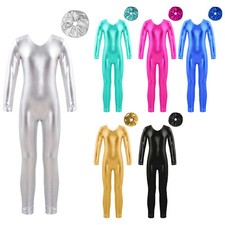 Children Jumpsuit Yoga Costume Ballet Full Bodysuit Sports Unitard Gymnastic