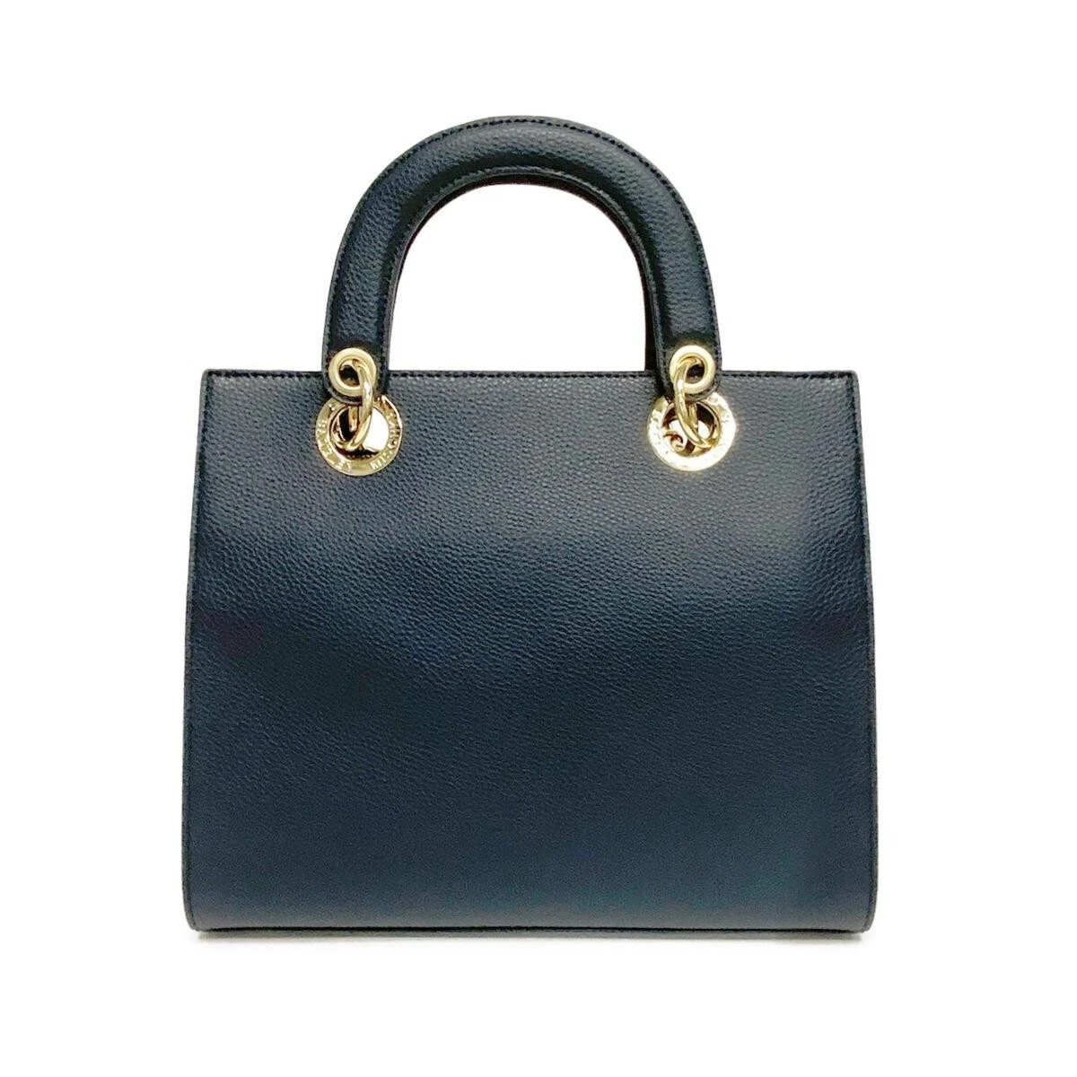 Badgley Mischka BM-4040-NVY Tote with Chain Logo Eyelet in Dark 