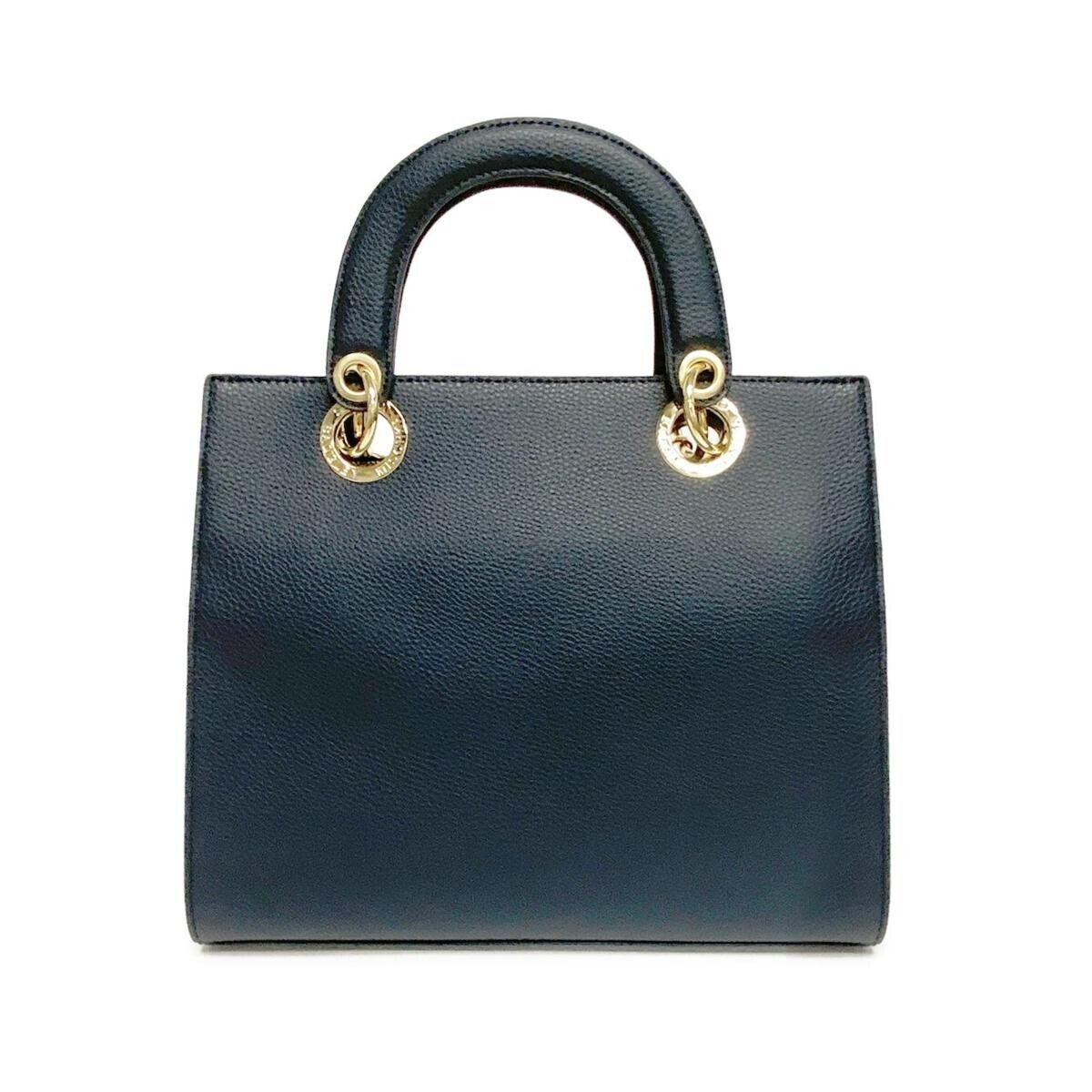 Badgley Mischka BM-4040-NVY Tote with Chain Logo Eyelet in Dark 