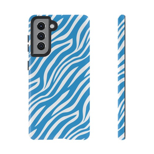 Light Blue Zebra Print Phone Case, for iPhone, Samsung Galaxy, Google Pixel - 第 230/243 張圖片