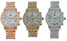 Prince London NY ladies coloured metal watch with mother of pearl face 7807