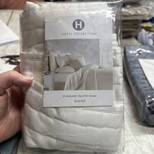 HOTEL COLLECTION 135 Quilted White STANDARD Pillow Sham 21" x 29"