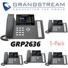 5 Grandstream GRP2636 12-Line 6 SIP IP Phone Color Screen Dual Gigabit Lot