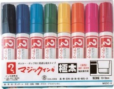 Teranishi Chemical Magic Ink Oil-based Pen Extra Thick 8 Colors