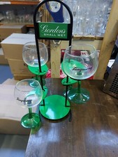 Rare Stunning Party Piece  Gin Tree Plus 4 X Tanqueray Gin Glasses