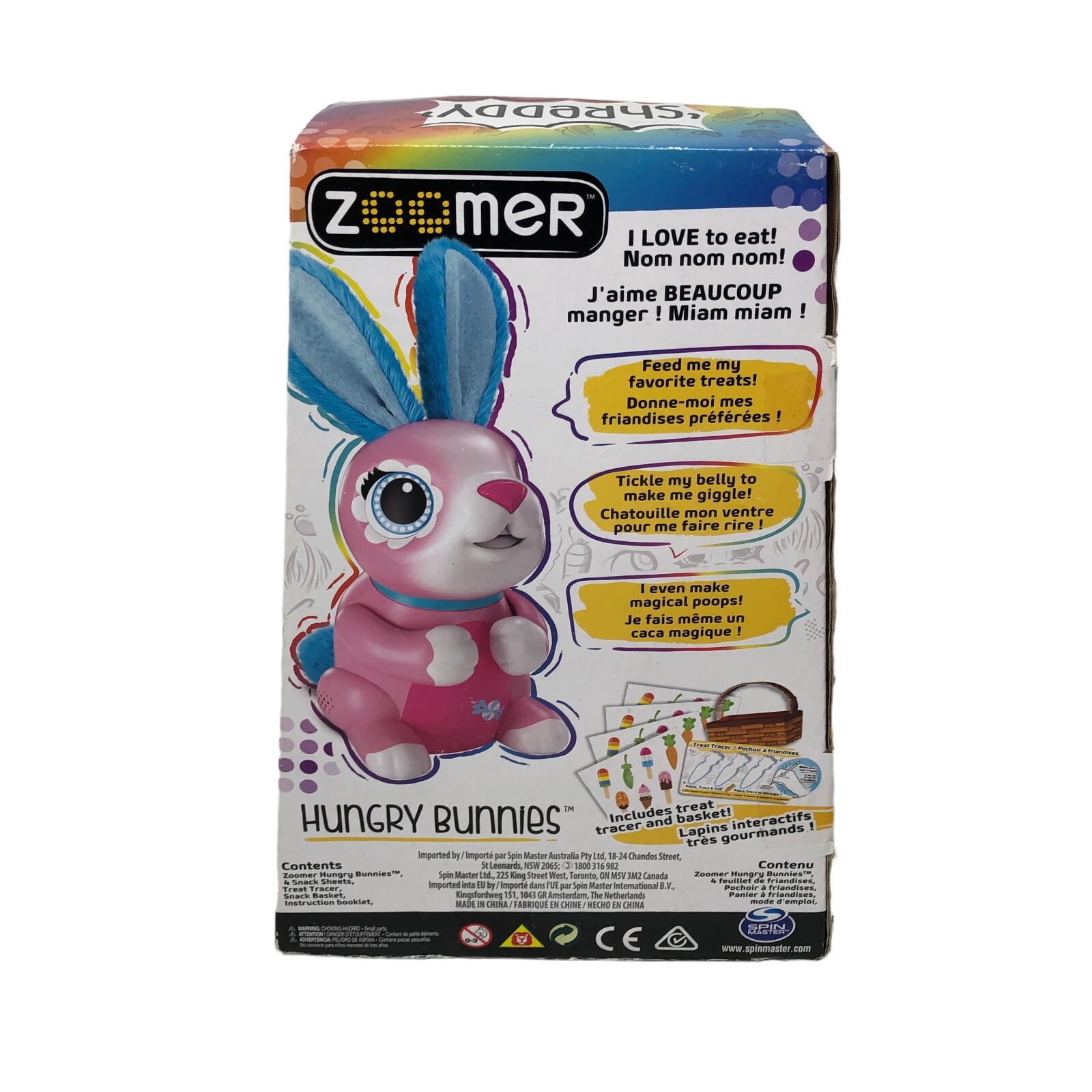 Shreddy Zoomer Hungry Bunny Target Lapin Interactif Zoomer Hungry