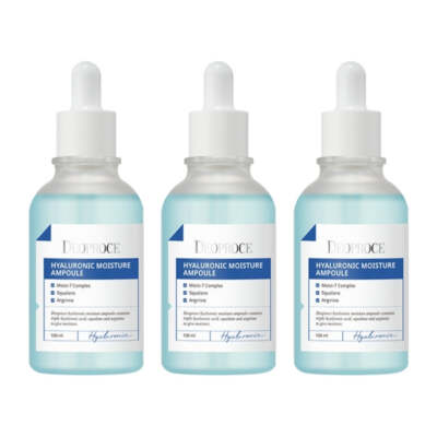 Deoproce Hyaluronic Moisture Ampoule 100ml*3Pcs - FREE SHIPPING