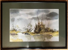 California Landscape with Home on the River Ralph Ledesma