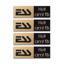 ESS Heil AMT-1b Speaker Logo Badge Emblem 50.5mm 1.99" X15.8mm 0.62" GOLD