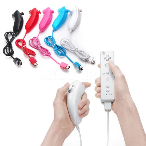 2 X Nunchuck manette pour Nintendo Wii et Wii u - Noir - Photo 7/9