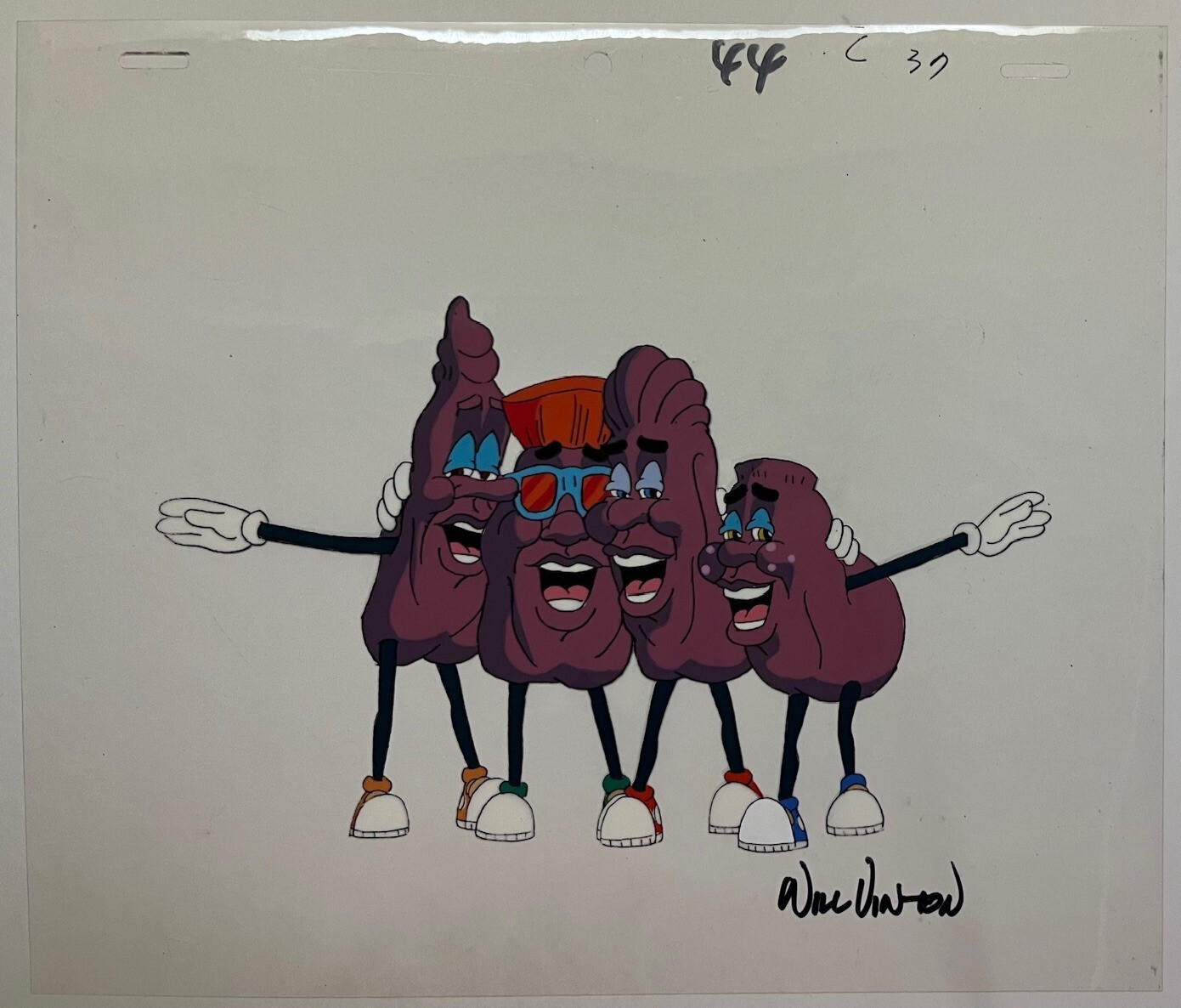 The California Raisins OPC TV Show Leaning In II Cartoon Hand Signed ...