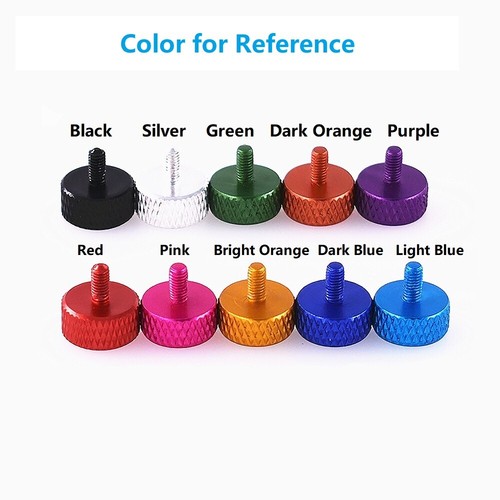Tornillos de pulgar arrugados M3 aleación de aluminio tornillo empuñadura de mano pernos colores M3x6mm - Imagen 3 de 6