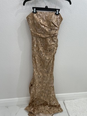 NEW Gold Long Dress Size 0