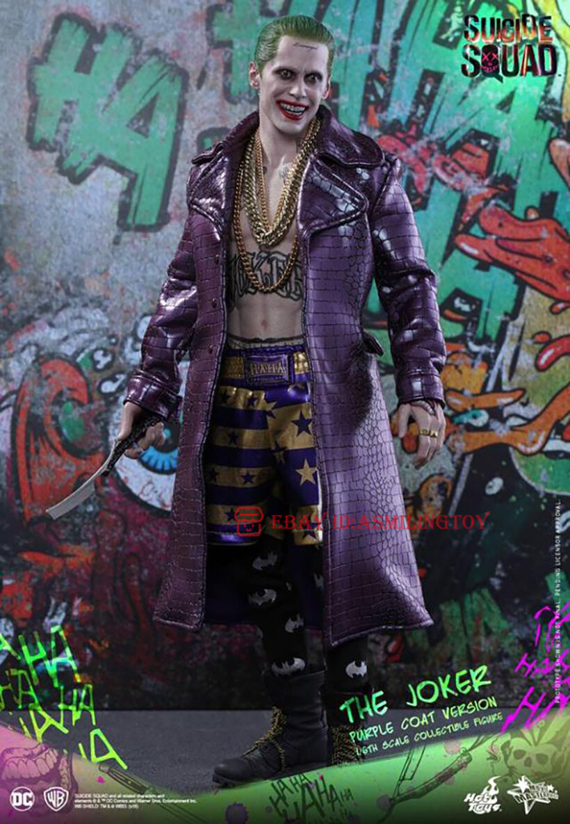 トップス joker Hot Toys MMS382 Suicide Squad 1/6th Joker Purple Coat EX Version