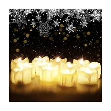 Homemory Timer Tea Lights, Flameless Flickering Auto Tea Lights Battery Opera...
